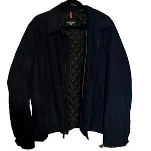 Dockers Men's Utility Jacket Navy Blue Size L Mid-Length Casual Zip-Up